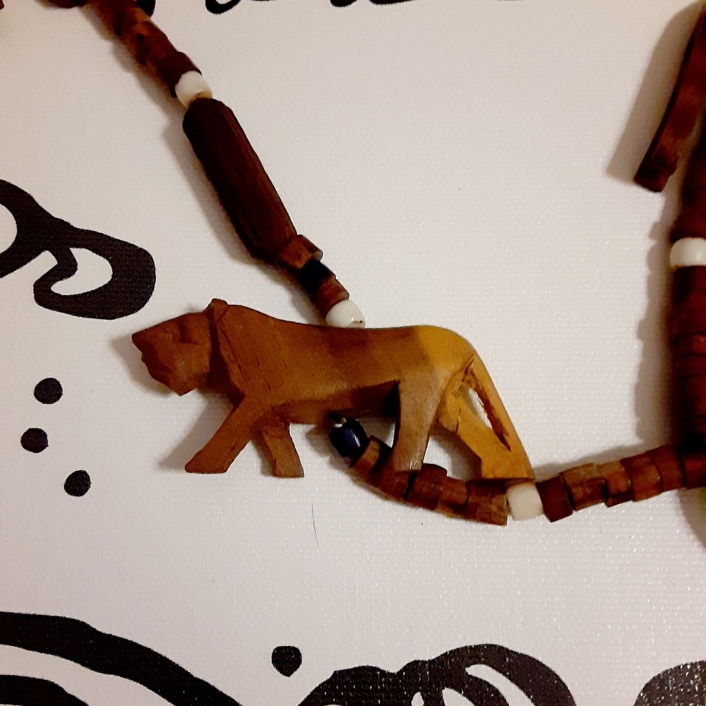 Handcrafted Safari Animal Bead Necklace - Picture 8 of 10